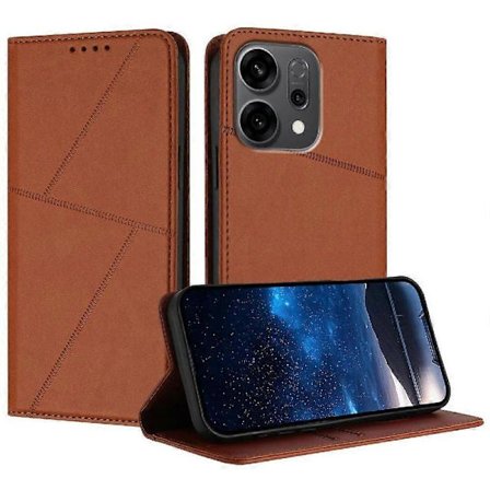 Etui til OPPO Reno 14 5G Magnetisk Anti-Fingeravtrykk Støtsikkert Deksel med Kortspor og Støtte