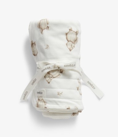 Newbie | Mönstrad babyfilt | Offwhite