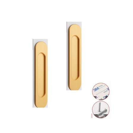 2 st Skjutdörrshandtag utan hål Dubbelsidig tejp