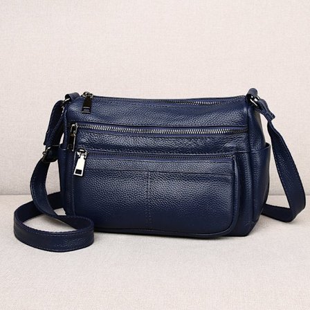 Crossbodyväska för kvinnor Mjukt läder Plånböcker och Handväskor Flera fickor Messenger Bag