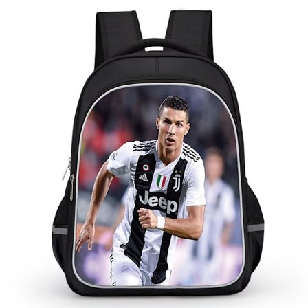 Messi Cristiano Ronaldo skolväska grundskola pojke Juventus Ronaldo ryggsäck med belastningsreducering och ryggradsskydd