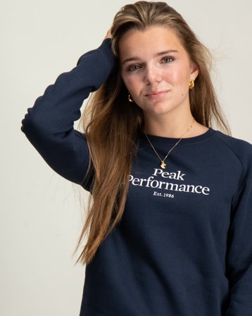 Peak Performance Jr Original Crew Bleu Pulls Fille - Kids Brand Store