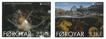 Færøerne - EUROPA 2024 Undervandsfauna og -flora - Postfrisk sæt 2v
