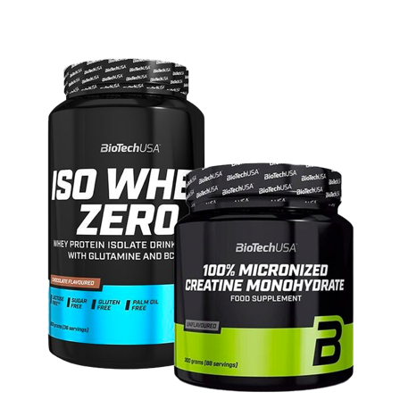 Iso Whey Zero Proteinpulver 908 g + 100% Kreatin Monohydrat 300 g