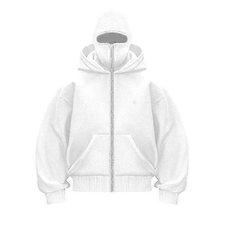 Gothic Harajuku Dobbelt Hætte Hoodie med Ninja Maske til Vinter Vindtæt Sportstøj