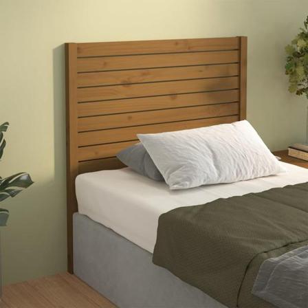 Vidaxl Sänggavel Honungsbrun 81x4x100 Cm Massiv Furu Brun