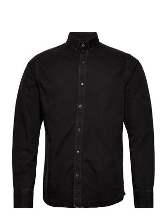 Bs Elverum Casual Slim Fit Shirt Skjorta Casual Svart Bruun & Stengade