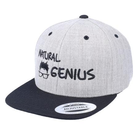 Kiddo Cap - Grau snapback Cap - Kids Natural Genious Heather Grey/Black Snapback @ Hatstore