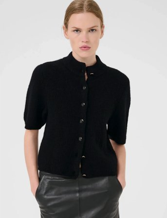 Gestuz Alphagz Ss Short Cardigan Noos - Black - XL