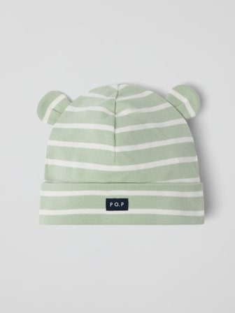 Polarn O. Pyret - Beanie striped baby - 44|46 - Childrenswear - green