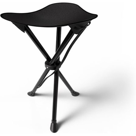 ING Campingstol - Trekantet Klappstol - Bærbar 100kg - Svart - 31x31x38cm - Ett Stykke