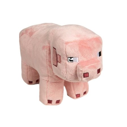 28 cm minecraft plyschdocka rosa grisdocka