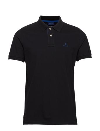 Contrast Collar Pique Ss Rugger Polos Short-sleeved Musta GANT