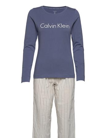 L/S Pant Set Pyjamas Multi/mönstrad Calvin Klein
