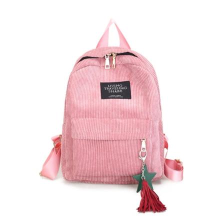 Enfärgad manchesterryggsäck Casual All-Match Studentryggsäck Skolväska Wine Red