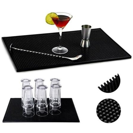 Oppvaskmatte - Oppvaskstativ - 45 x 30cm - Svart