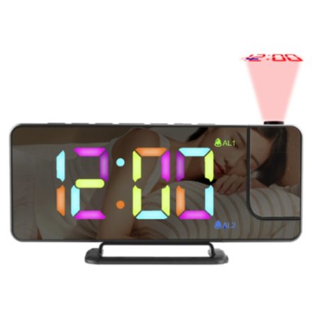 LED-projektionsväckarklocka