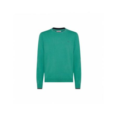 Sun68 Round-neck Strik Grøn, Herre Strik, Størrelse: L