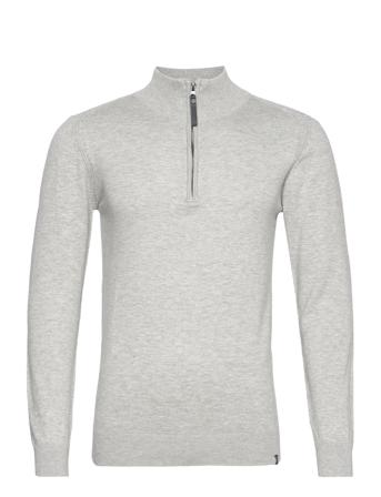 Ancona Knitwear Half Zip Pullover Harmaa INDICODE