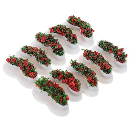 Miniatyrmøbler Vintage Dukkehus Blomsterbed Parkbenk Modell Offentlige Rasteplasser .40X1.70X1.70Cm 10 stk