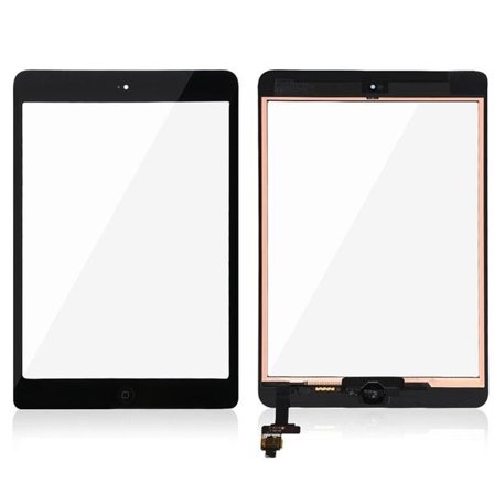 iPad Mini/Mini 2 Glas med Touchskärm med Hemknapp Flexkabel Premium - Svart