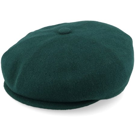 Kangol - Grün Traditionalbeanie Cap - Kg Wool Hawker Deep Emerald Flat Cap @ Hatstore