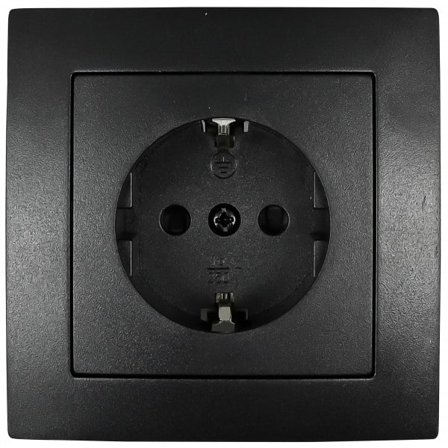 El Eluttag Vägguttag Uttag Infällt Svart 250V