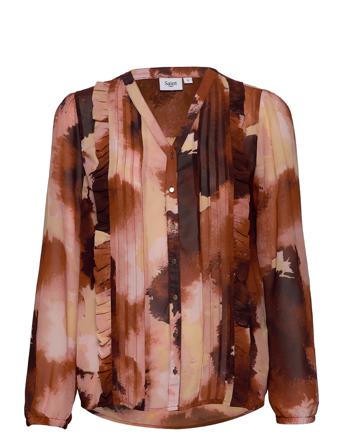 Cameasz Ls Shirt Blus Långärmad Brun Saint Tropez