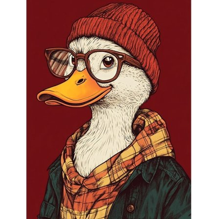 Ank Diamond Painting Kit: 5D Full Drill, Söt Ankfamilj, Kvalitetsdiamanter, DIY Broderi för Barn & Vuxna Dekor