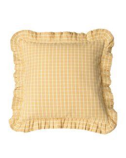 Tyynynpäällinen ruudullinen röyhelöllä 2 kpl