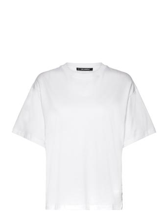Logo Tape T-Shirt White Karl Lagerfeld