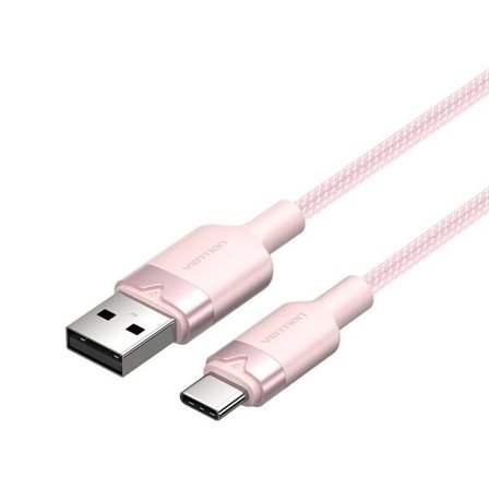 USB 2.0 A til USB-C 3A-kabel Vention CTNPH 2M (pink)