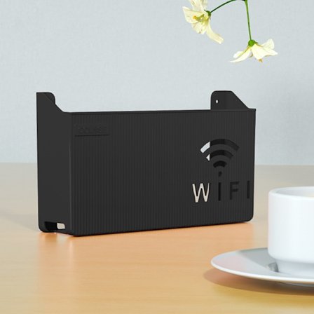 Trådløs WiFi Router Hylde Opbevaringsboks Væghængt ABS Organizer