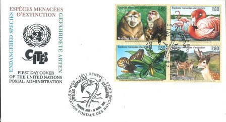 FN Geneve - Truede Dyr 1998 - Førstedagskuvert