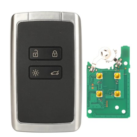 4 knapper 4A chip til Renault Megane IV Espace 5 Scenic IV DUSTER CUPTUR KOLEOS KOLEOS Talisman 433Mhz bil fjernbetjeningsnøgle