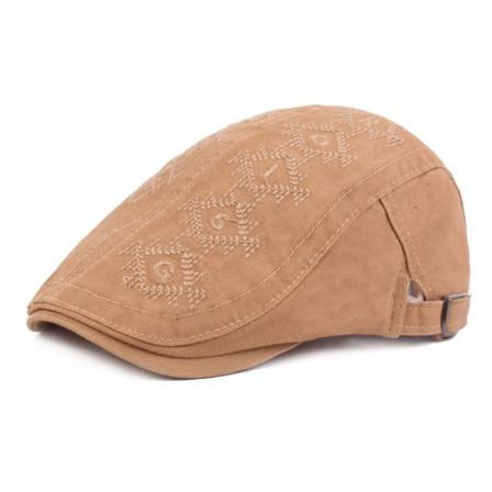 Kvinnor män Baskerhatt Cap Broderad basker Vårresor Solhatt Konstnärlig ungdomshatt Advance Hats Khaki Adjustable