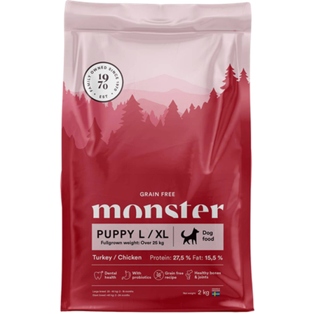 Monster Pet Food - Dog Original Grain Free Puppy L/XL Kalkun og kylling 12 kg - Hund - Hundefôr & hundemat - Tørrfôr for hund - ZOO.no