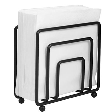 Squire Serviet Holder, Rustfrit Stål, Sort