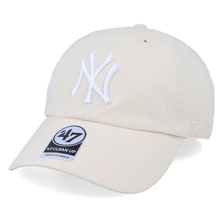 47 Brand - MLB Beige unconstructed Lippis - New York Yankees Clean Up Natural/White Adjustable @ Hatstore