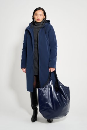 Stockholm Long Matte Winter Coat Navy