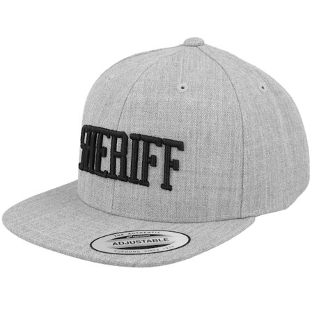 Kiddo Cap - Grey - snapback - Cap - Kids 3D Sheriff Heather Grey Snapback - Hatstore