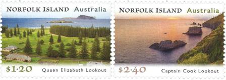 Norfolk Island - Udkigsposter - Postfrisk sæt 2v