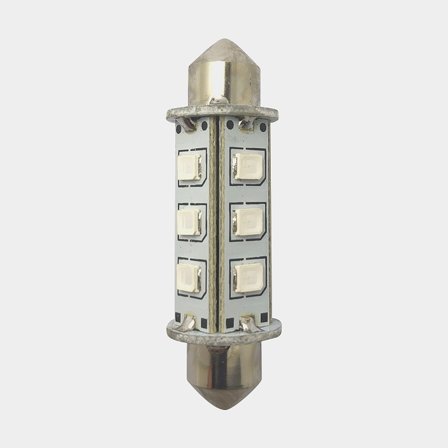1852 LED-lantern pinol/spollampa 42mm 10-36Vdc grön, 2 st