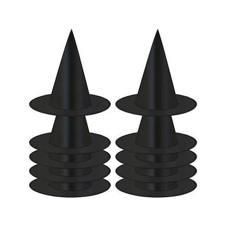 10-pakning Heksehatter Halloween Svart Heks Hengende Hatt Svart Hatt Heksehatt Halloween Julebord