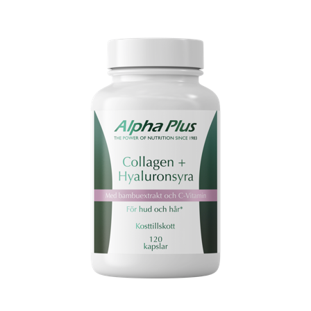 Alpha Plus Collagen + Hyaluronsyra, 120 kapsler