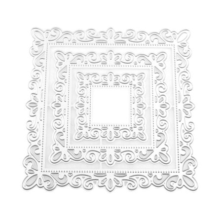 Luova pitsikehys metallinen leikkausmuotti hienoon leikekirjailuun kohokuviointipohjaan