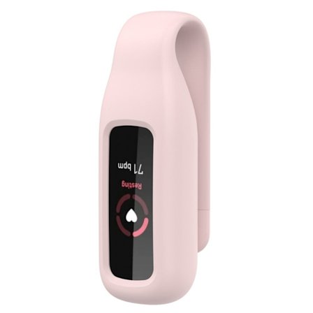 Fitbit Luxe silikonskydd med klämhållare - Rosa
