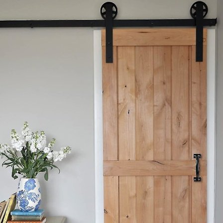 4 stk. låvehåndtak for porter, håndtak for gjerder i tre, vintage skap