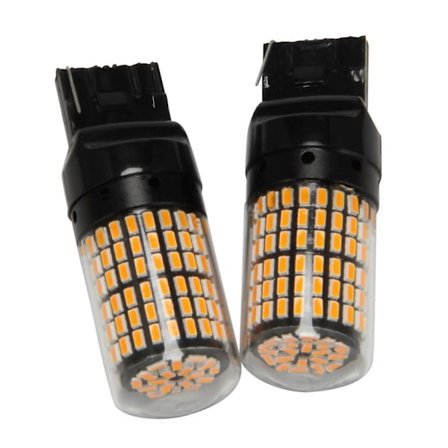2 stk. Super Bright Canbus T20 7440 W21W Wy21W 144-Smd Ryggelys Blinklys Feilfri Ingen