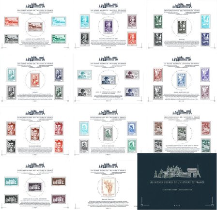 Frankrig - Fransk filatelistisk kulturarv 2025 - Postfrisk sæt á 11 miniark